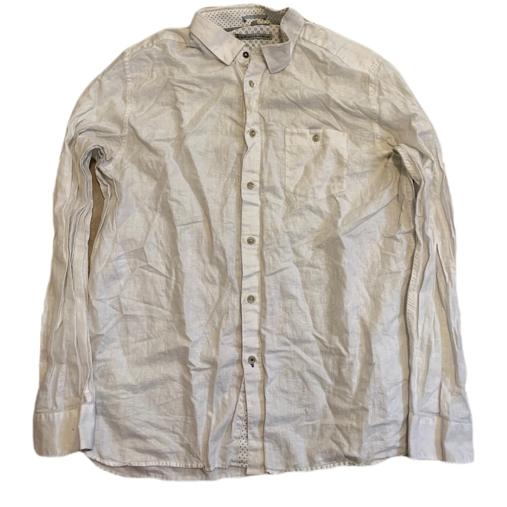 Ted Baker London Slim Fit White Long Sleeve Button Down Shirt Size 6